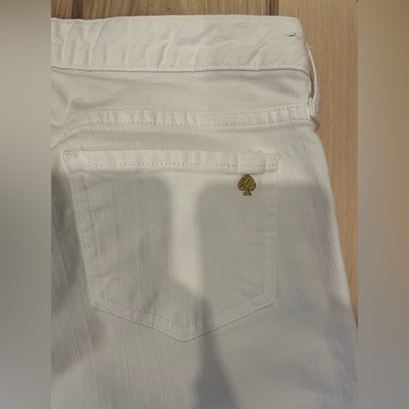 Kate Spade Perry Street Jeans Size 28 Play Hooky Slim Straight Leg White Denim - Picture 7 of 11